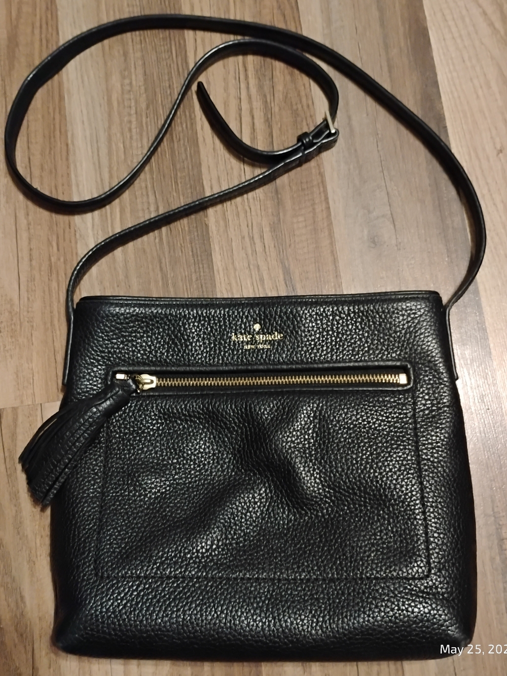 Kate Spade Black Pebbled Leather Crossbody Bag